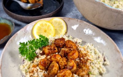 Pan-Seared Scallops with Herbed Cauliflower Rice