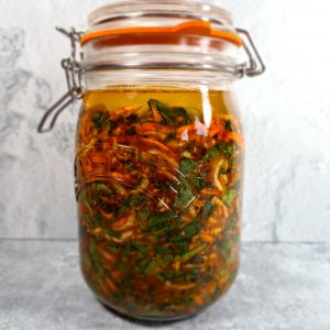 Jungle Goddess kohlrabi kimchi