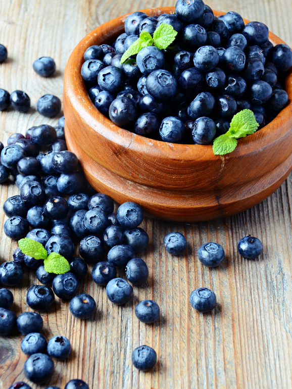 healthy blueberries