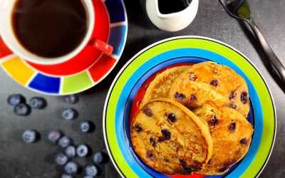 Gut Friendly Blueberry Pancakes