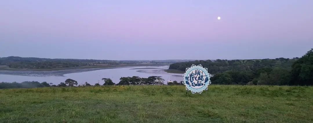 On the hillside, overlooking the the Cleddau River and the Daugleddau Estuary from The Big Retreat Festival